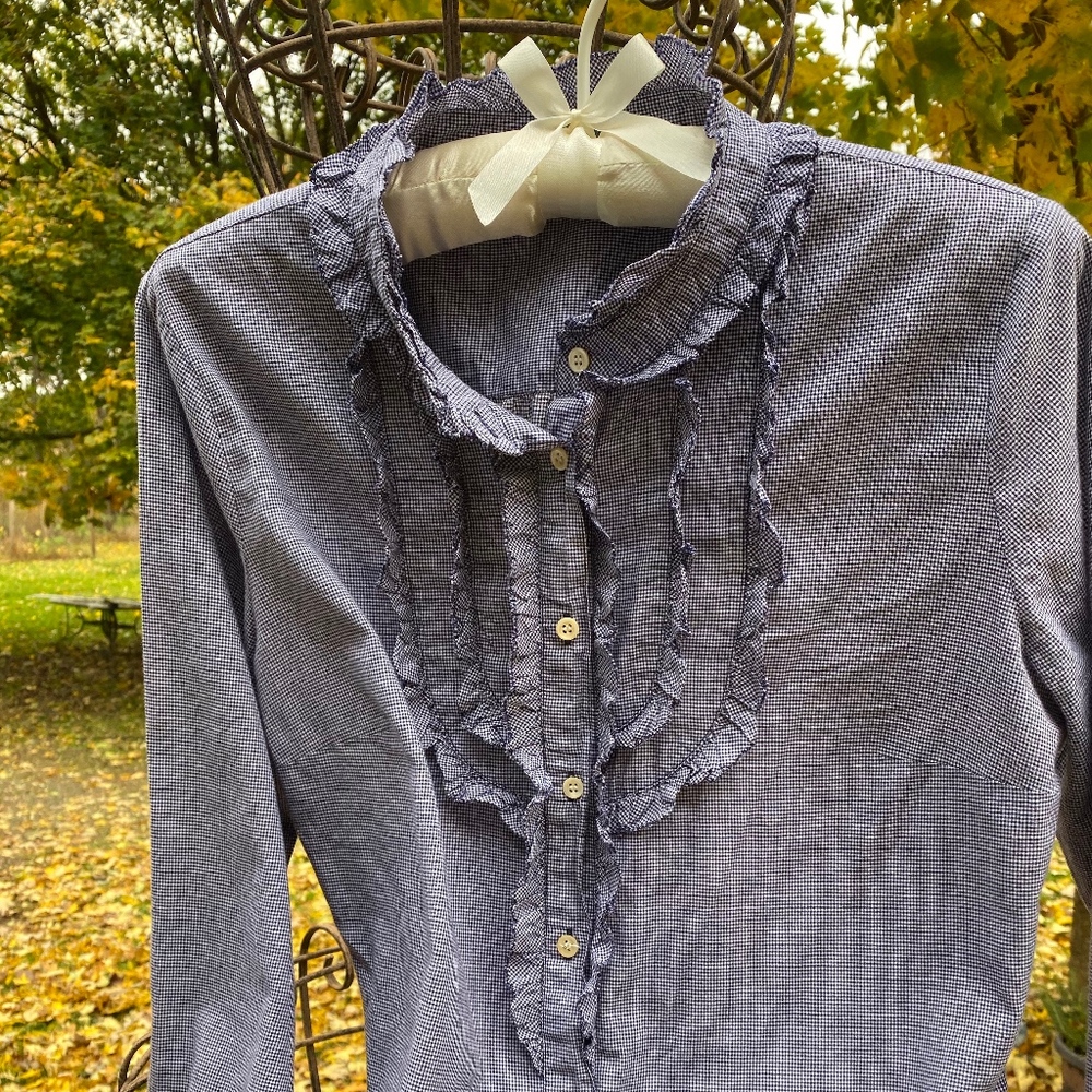 J CREW RUFFLE BLOUSE